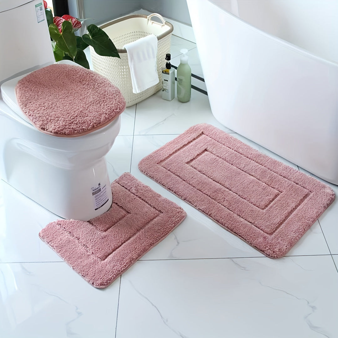 Zestaw dywaników łazienkowych SoftStep Luxe – Antypoślizgowy, Szybkoschnący i Możliwy do Prania | Karnz