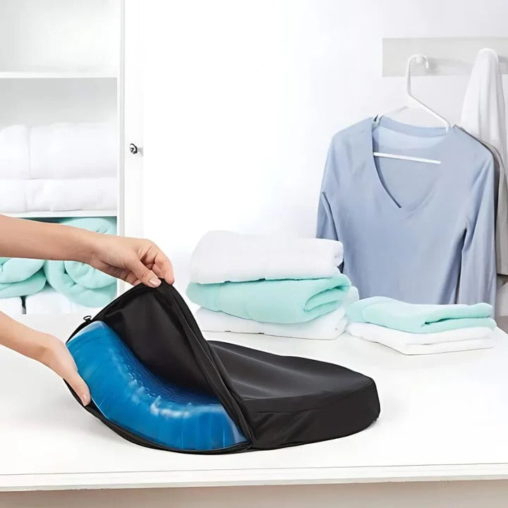 Poduszka ortopedyczna z żelem PressureFree – Oddychający design w kształcie plastra miodu dla ulgi w bólu kości ogonowej i pleców | Karnz