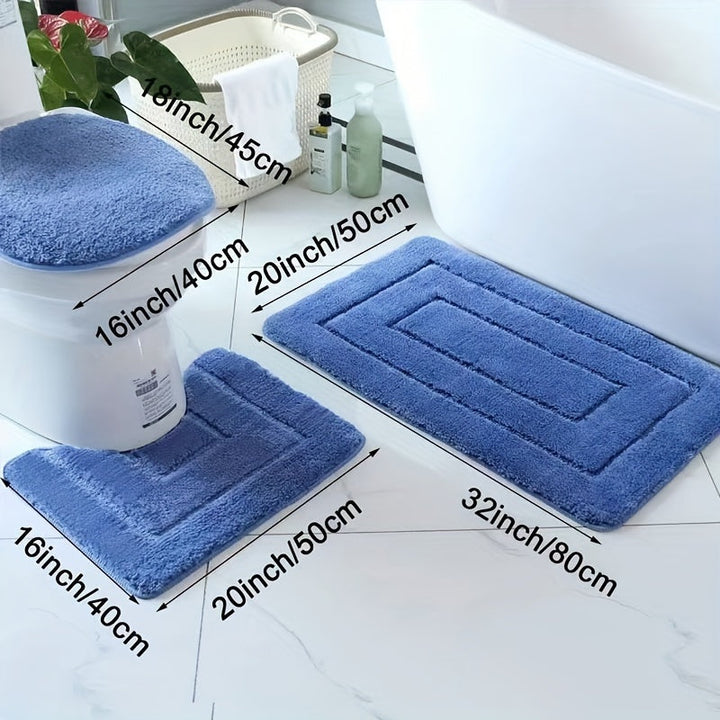 Zestaw dywaników łazienkowych SoftStep Luxe – Antypoślizgowy, Szybkoschnący i Możliwy do Prania | Karnz