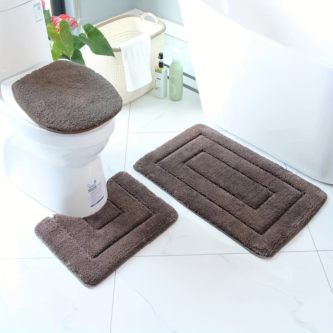 Zestaw dywaników łazienkowych SoftStep Luxe – Antypoślizgowy, Szybkoschnący i Możliwy do Prania | Karnz
