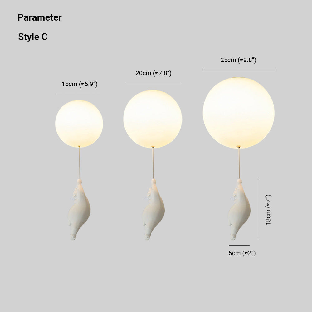 SkyDream Lampa sufitowa dla dzieci z niedźwiedziem i balonem - Zabawny design i energooszczędne oświetlenie LED | Karnz
