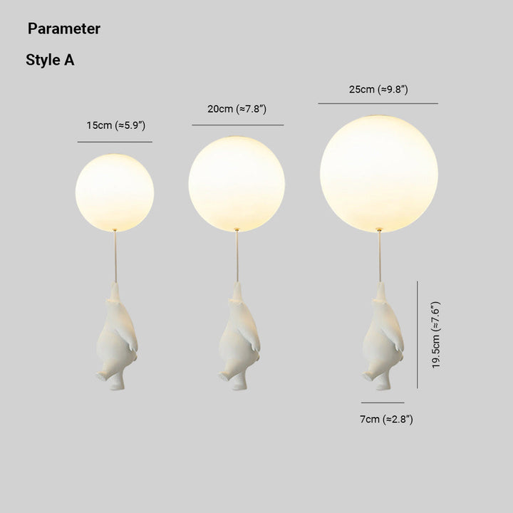 SkyDream Lampa sufitowa dla dzieci z niedźwiedziem i balonem - Zabawny design i energooszczędne oświetlenie LED | Karnz