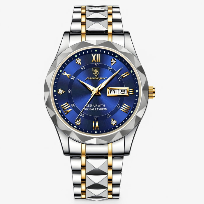 Męski zegarek automatyczny z klasycznym skórzanym paskiem 40mm | Karnz