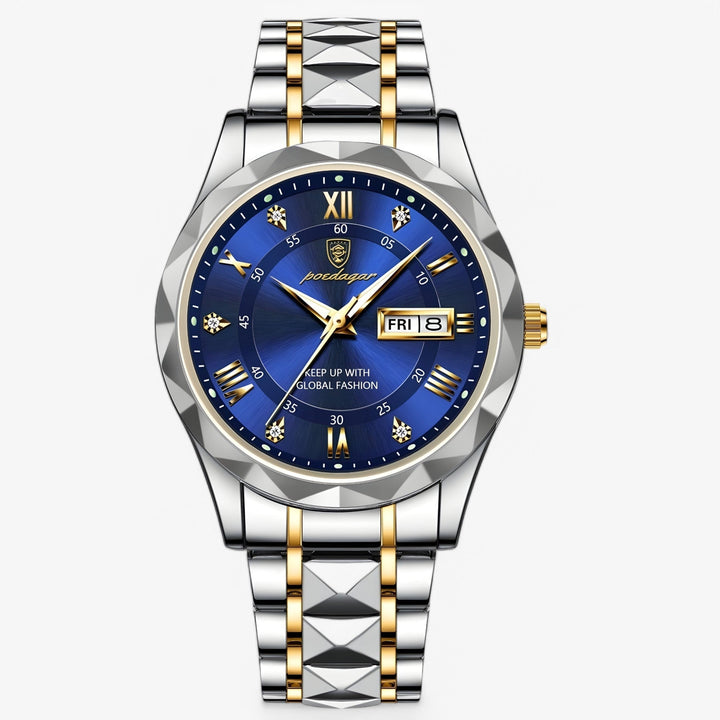Męski zegarek automatyczny z klasycznym skórzanym paskiem 40mm | Karnz