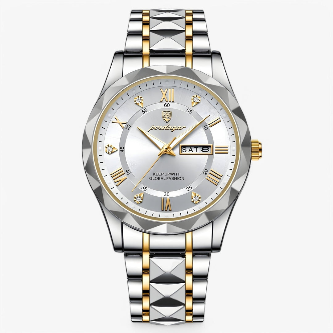 Męski zegarek automatyczny z klasycznym skórzanym paskiem 40mm | Karnz