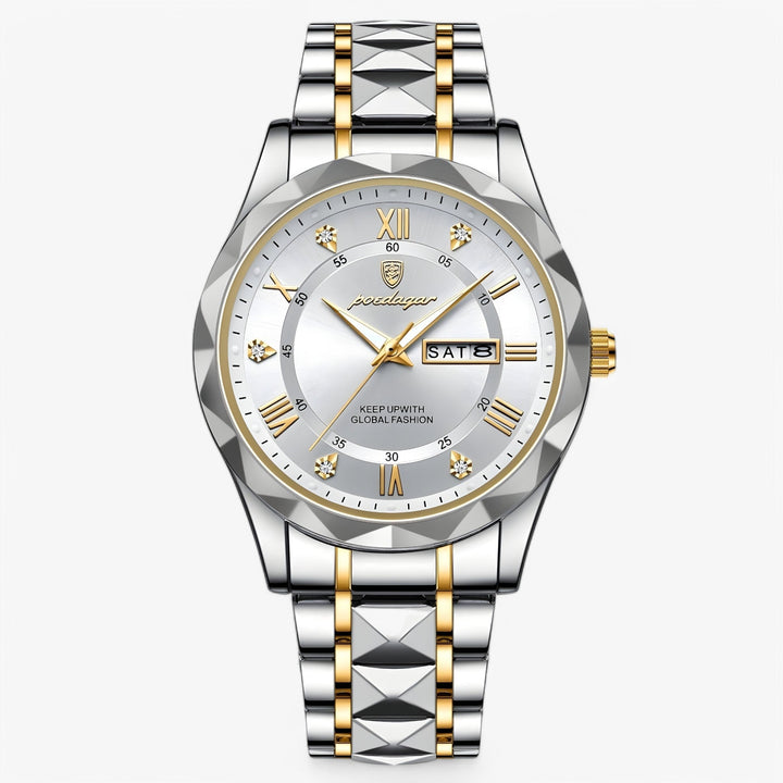 Męski zegarek automatyczny z klasycznym skórzanym paskiem 40mm | Karnz