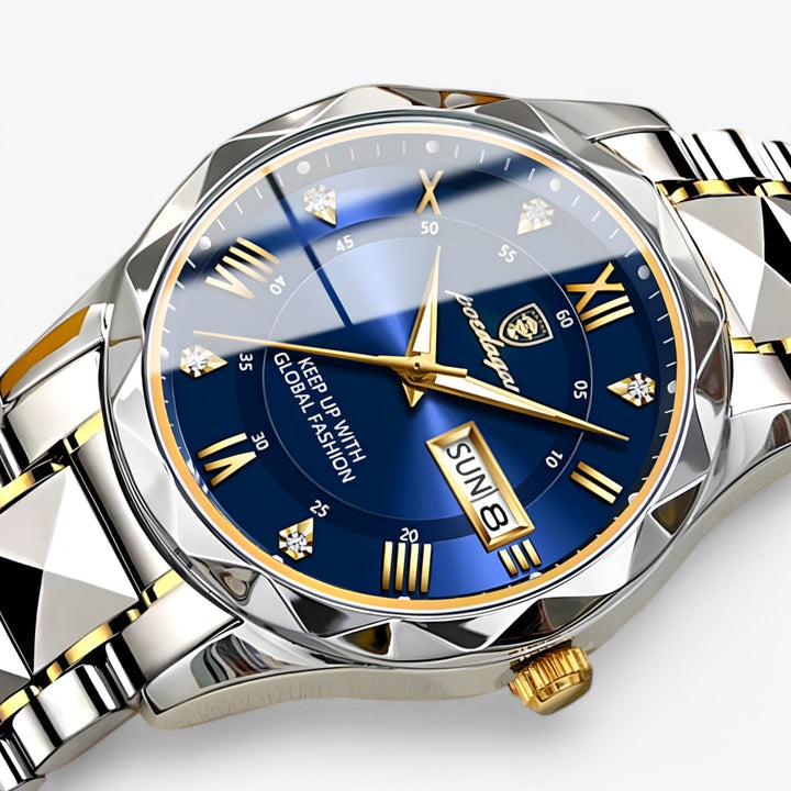 Męski zegarek automatyczny z klasycznym skórzanym paskiem 40mm | Karnz