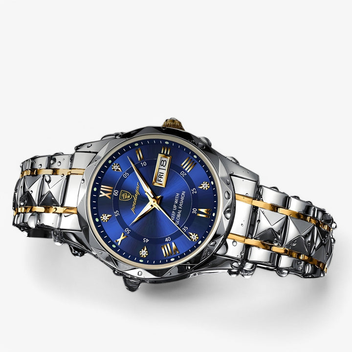 Męski zegarek automatyczny z klasycznym skórzanym paskiem 40mm | Karnz