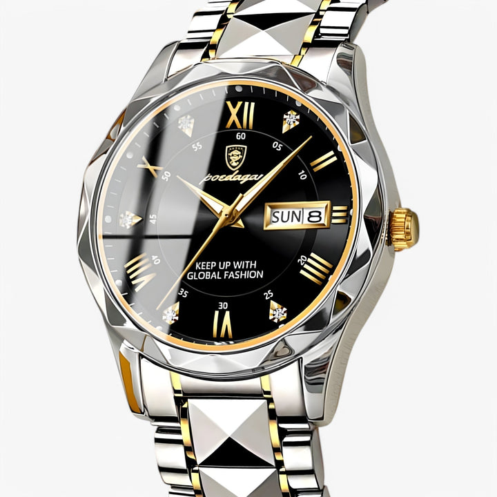Męski zegarek automatyczny z klasycznym skórzanym paskiem 40mm | Karnz