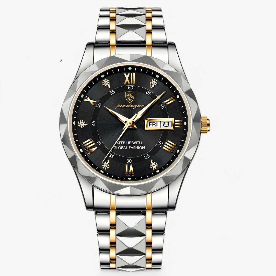 Męski zegarek automatyczny z klasycznym skórzanym paskiem 40mm | Karnz