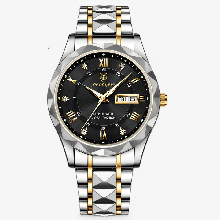 Męski zegarek automatyczny z klasycznym skórzanym paskiem 40mm | Karnz