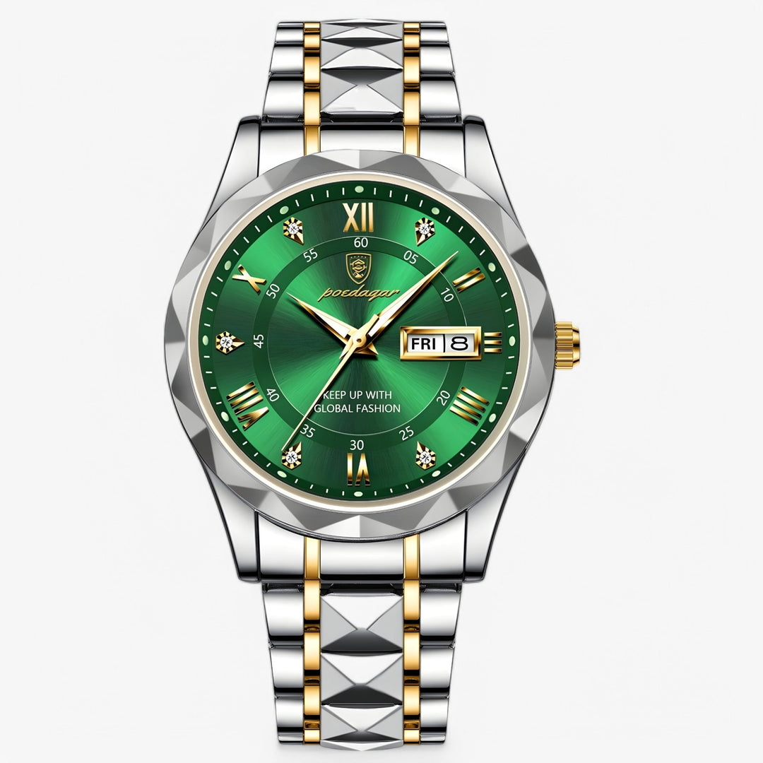 Męski zegarek automatyczny z klasycznym skórzanym paskiem 40mm | Karnz