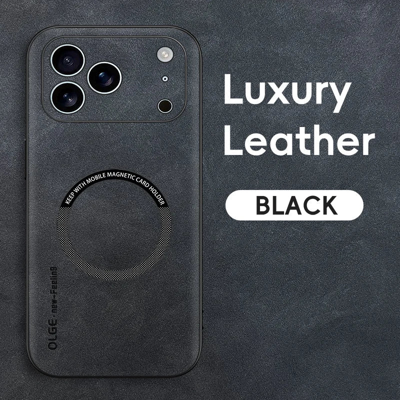 LUXEGUARD – Premium etui skórzane z MagSafe dla iPhone&