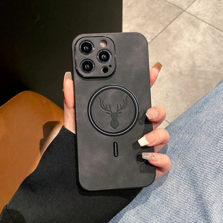 Skórzana magnetyczna etui na telefon