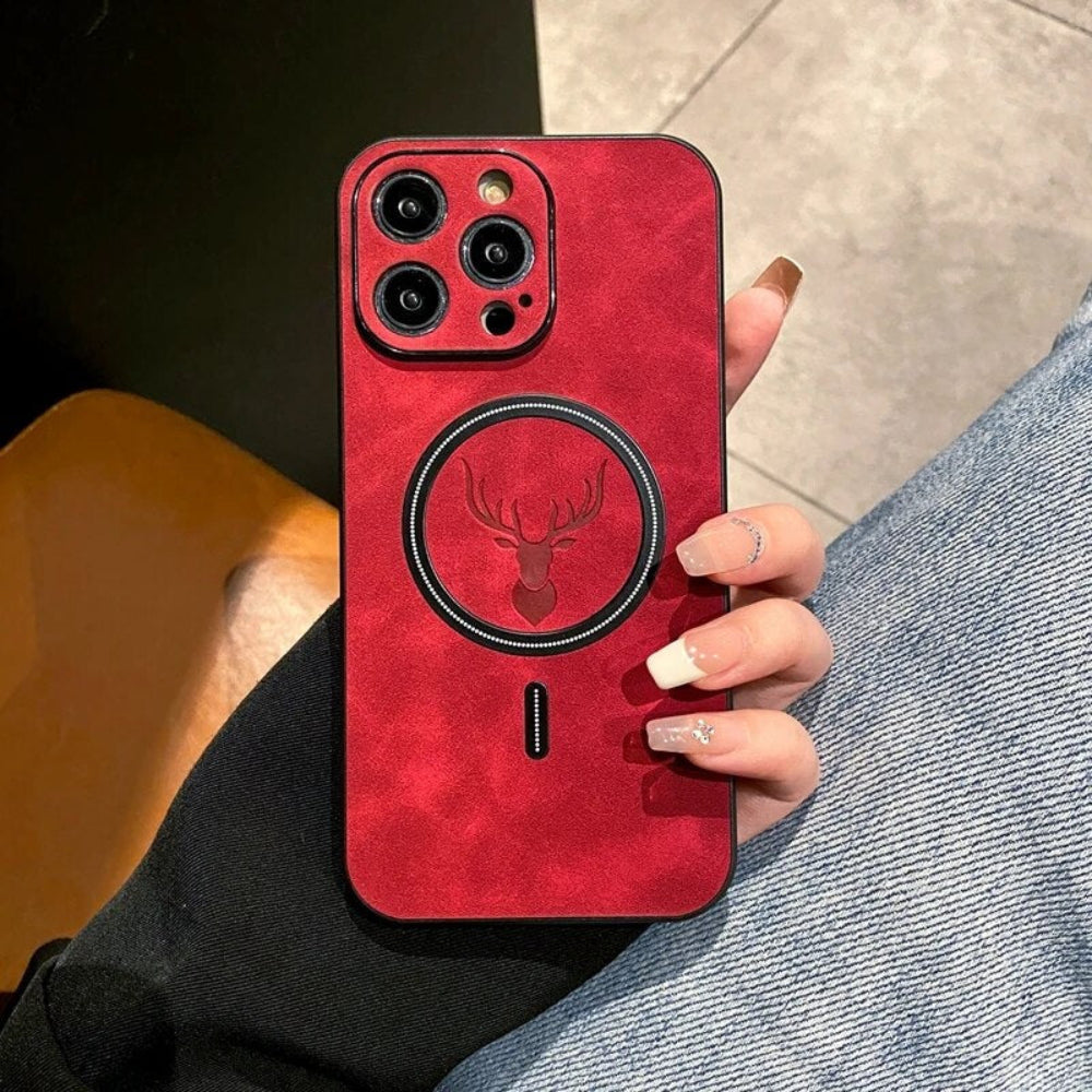 Skórzana magnetyczna etui na telefon