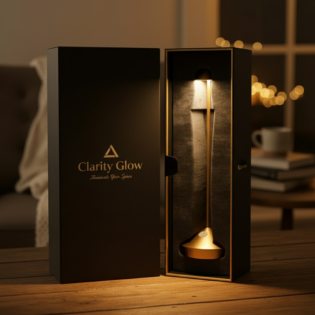 ClarityGlow – Bezprzewodowa lampa LED na stół | Karnz