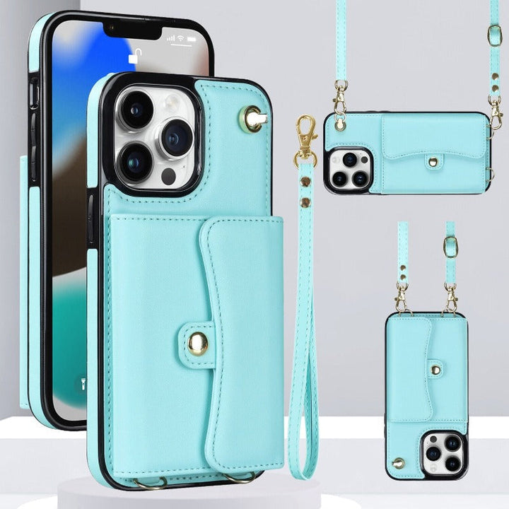 Skórzana torba na ramię z torbą i smyczą do iPhone&