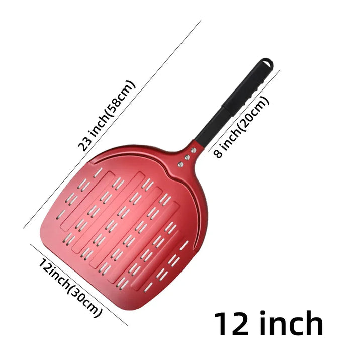 Perforowana łopatka do pizzy Karnz z hartowanego anodowanego aluminium | Karnz