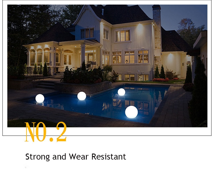 Wodoodporne LED Oświetlenie Ogrodowe Kula RGB