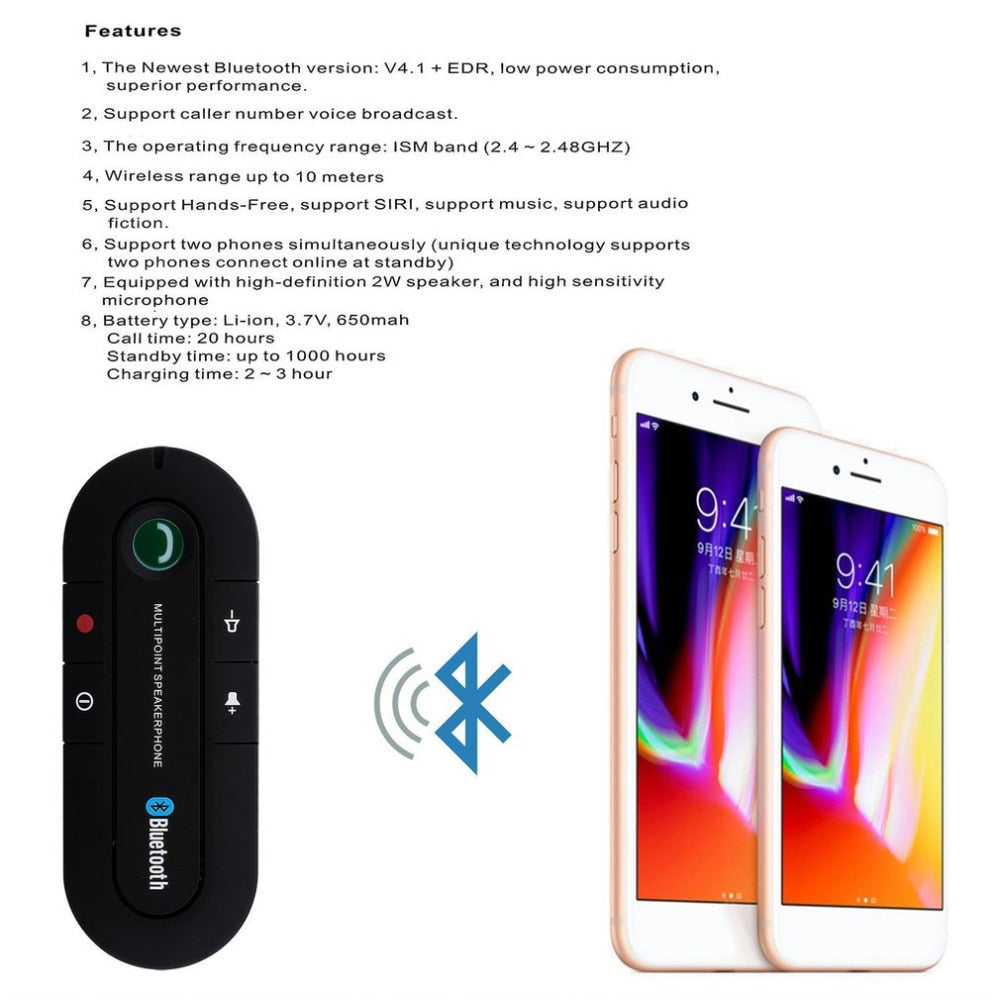 Sandsberg | Bluetooth Zestaw Głośnomówiący do Samochodu