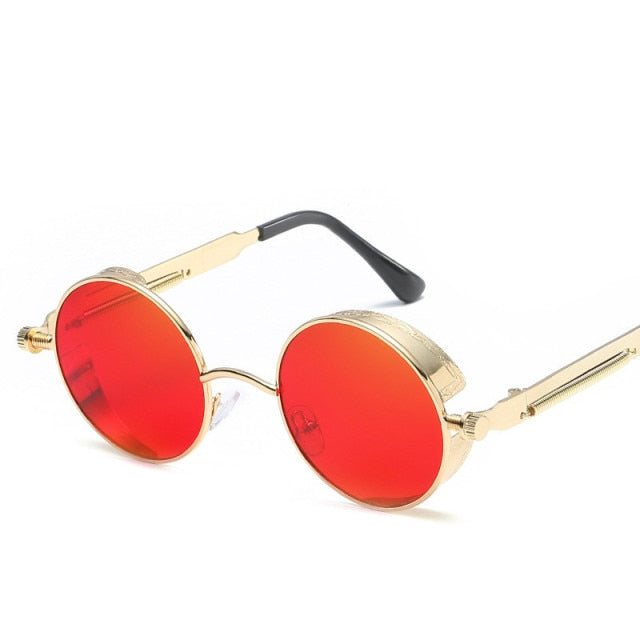 Kreatywne Okrągłe Retro Metalowe Okulary Przeciwsłoneczne | Karnz