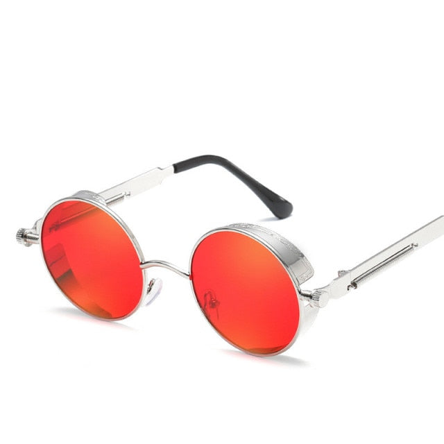 Kreatywne Okrągłe Retro Metalowe Okulary Przeciwsłoneczne | Karnz