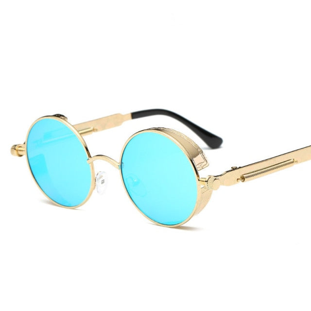 Kreatywne Okrągłe Retro Metalowe Okulary Przeciwsłoneczne | Karnz