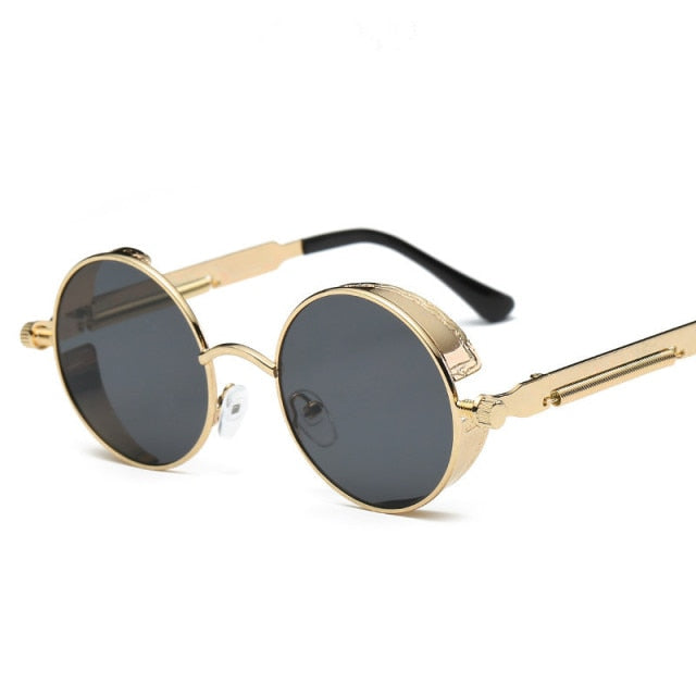 Kreatywne Okrągłe Retro Metalowe Okulary Przeciwsłoneczne | Karnz
