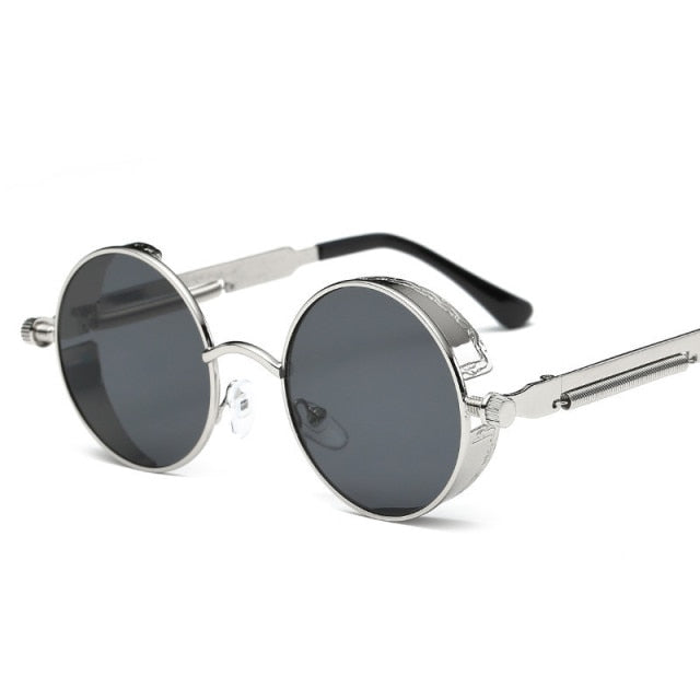 Kreatywne Okrągłe Retro Metalowe Okulary Przeciwsłoneczne | Karnz