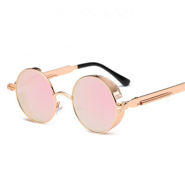 Kreatywne Okrągłe Retro Metalowe Okulary Przeciwsłoneczne | Karnz