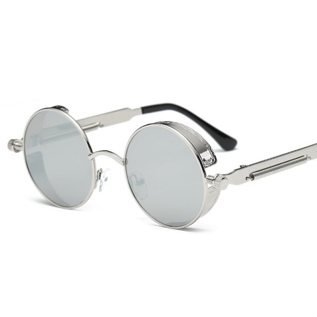 Kreatywne Okrągłe Retro Metalowe Okulary Przeciwsłoneczne | Karnz