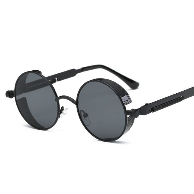 Kreatywne Okrągłe Retro Metalowe Okulary Przeciwsłoneczne | Karnz