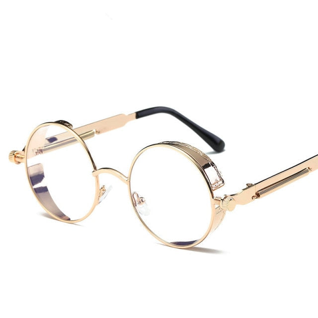 Kreatywne Okrągłe Retro Metalowe Okulary Przeciwsłoneczne | Karnz