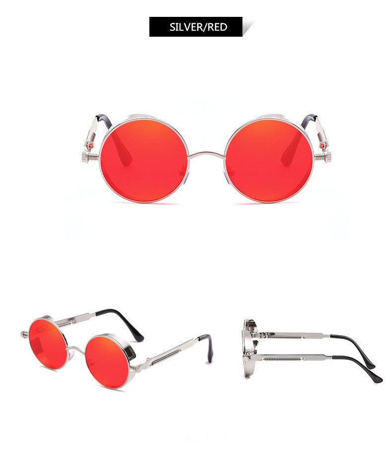 Kreatywne Okrągłe Retro Metalowe Okulary Przeciwsłoneczne | Karnz