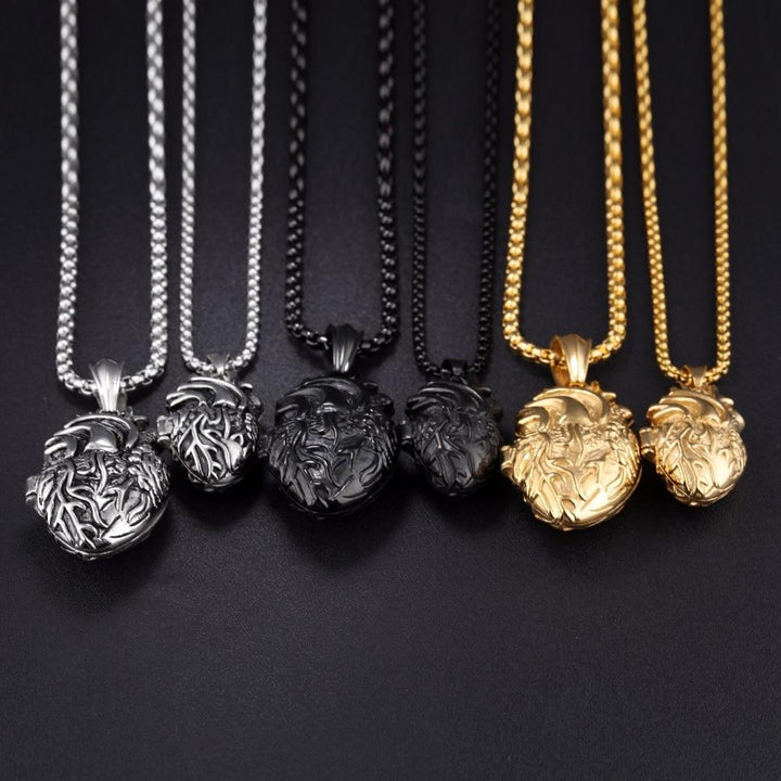 3D Anatomicznie Poprawny Charm w Kształcie Serca Naszyjnik | Karnz
