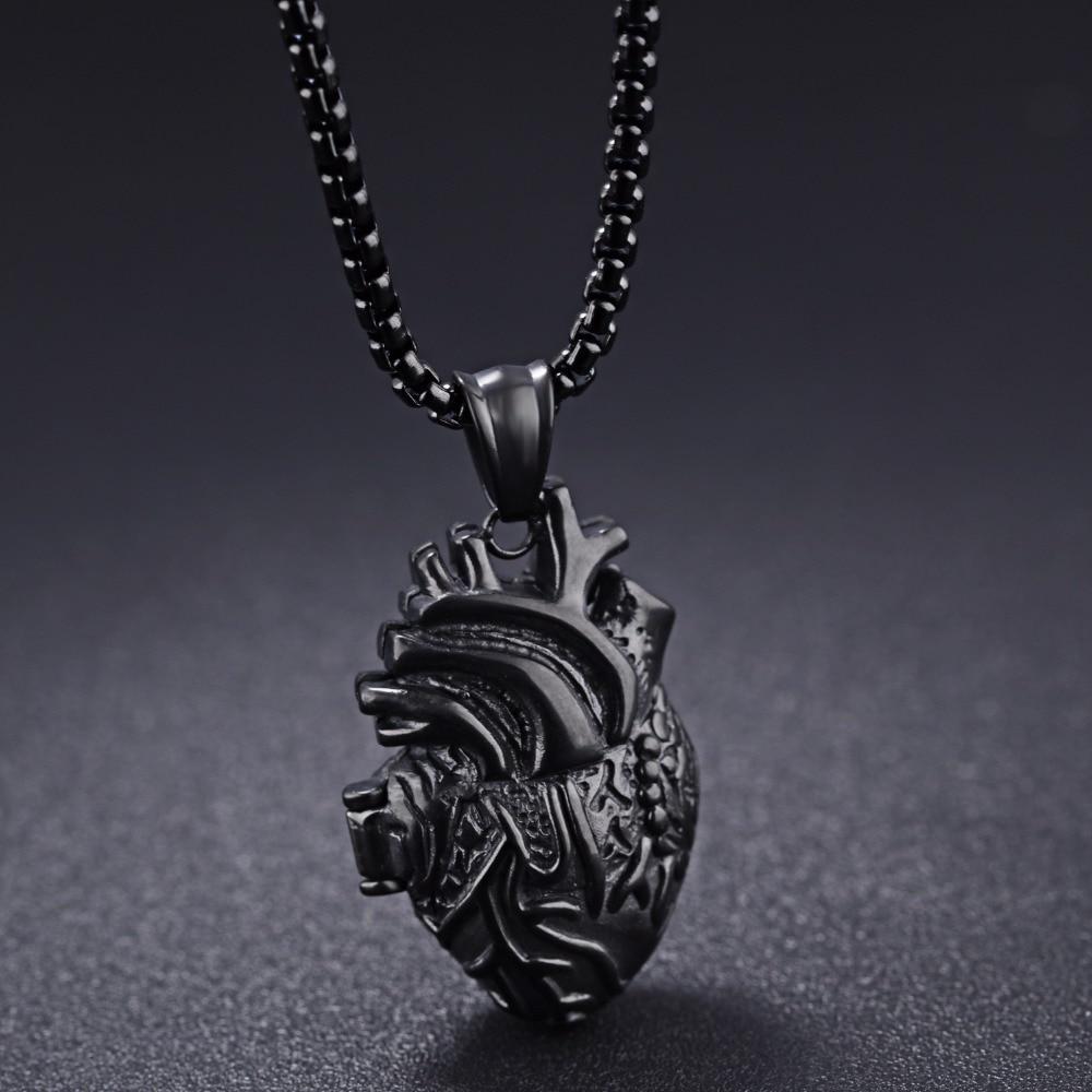 3D Anatomicznie Poprawny Charm w Kształcie Serca Naszyjnik | Karnz