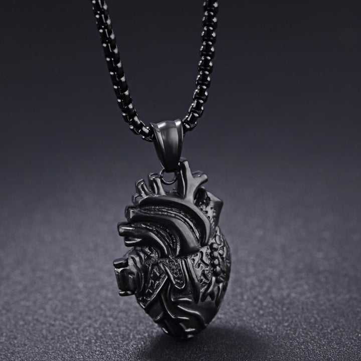 3D Anatomicznie Poprawny Charm w Kształcie Serca Naszyjnik | Karnz