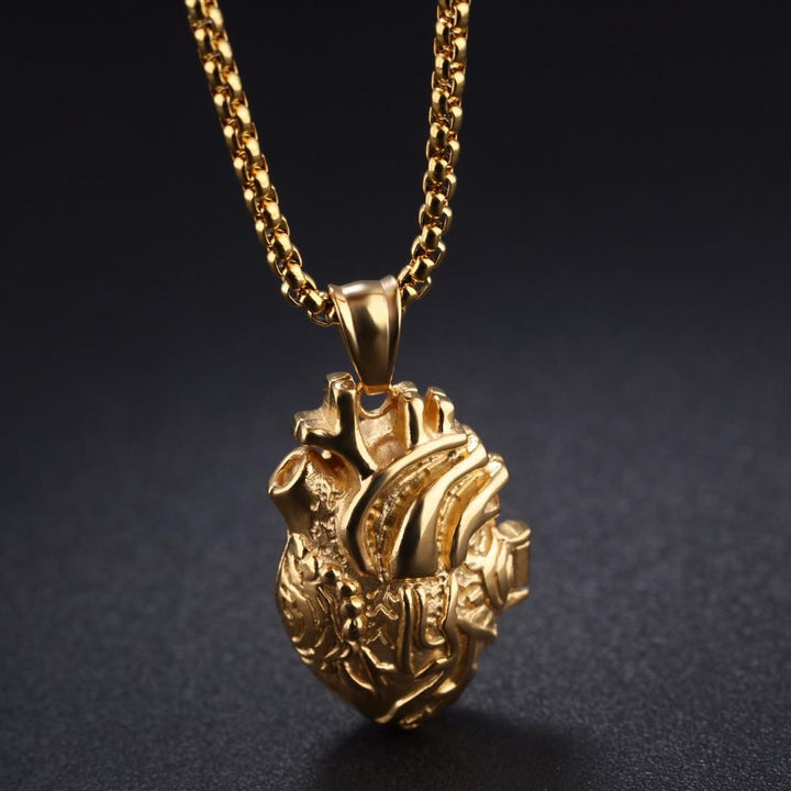 3D Anatomicznie Poprawny Charm w Kształcie Serca Naszyjnik | Karnz