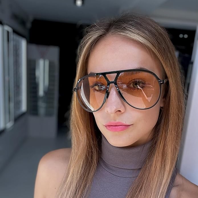 Okulary przeciwsłoneczne Aviator Oversize Retro UV400 | Karnz