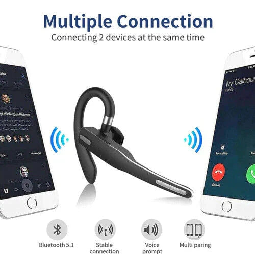 Bezprzewodowe słuchawki Bluetooth 5.1 z podwójnym mikrofonem i redukcją hałasu