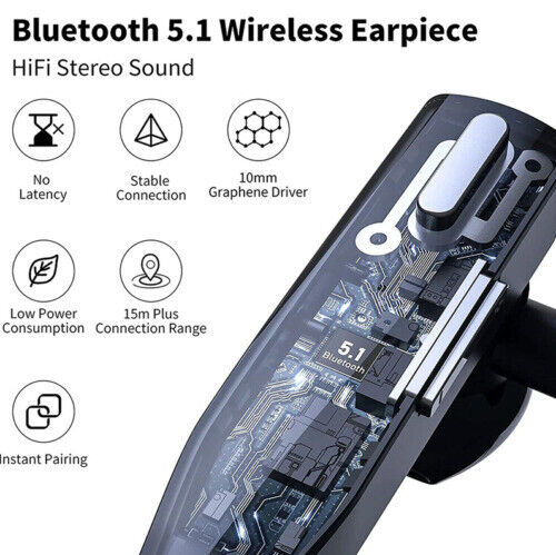 Karnz | Trucker Dual Mic Bezprzewodowe Słuchawki Bluetooth 5.1 z Redukcją Szumów