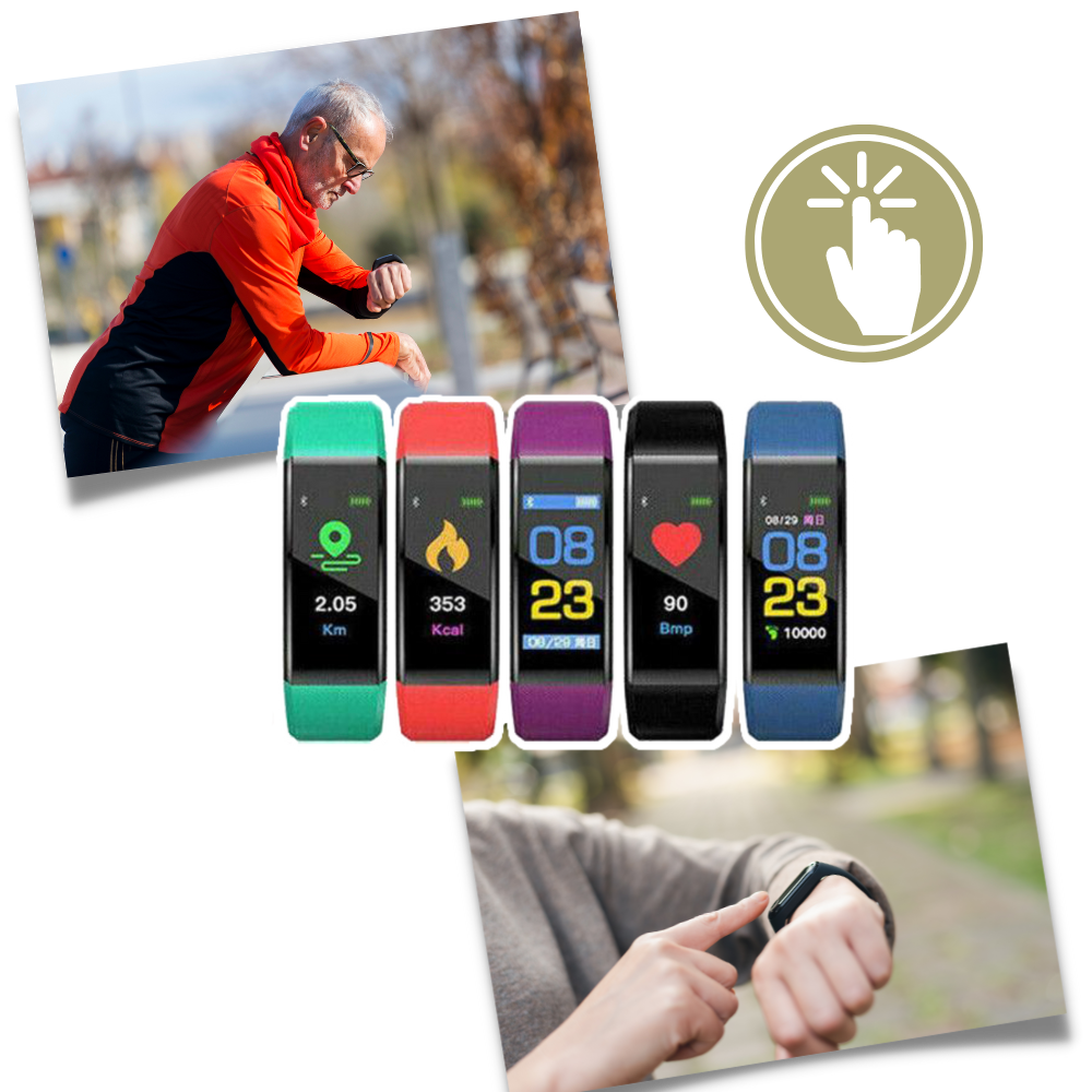 VitaWatch | Smartwatch dla seniorów z monitorem zdrowia i dużym ekranem LED | Karnz