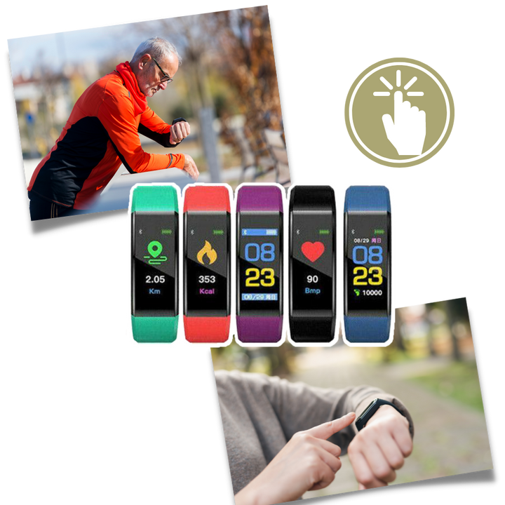 VitaWatch | Smartwatch dla seniorów z monitorem zdrowia i dużym ekranem LED | Karnz