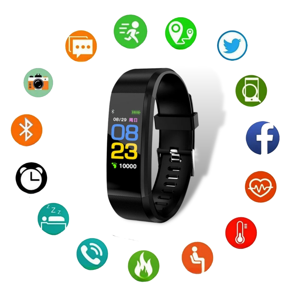 Sandsberg | Senior Smartwatch – Podstawowy tracker fitness z krokomierzem, miernikiem tętna i przyjaznym dla użytkownika designem