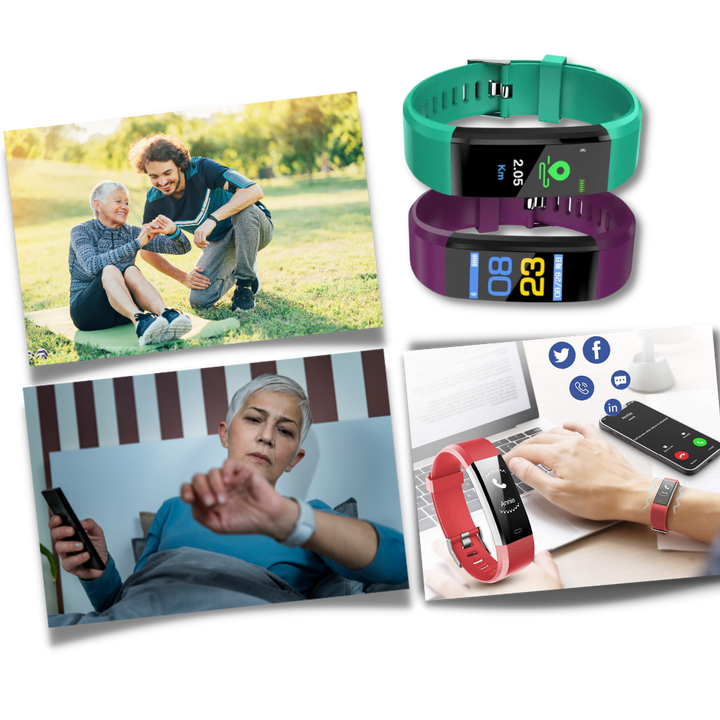 Smartwatch dla seniorów z pomiarem tętna i ciśnienia krwi | Karnz