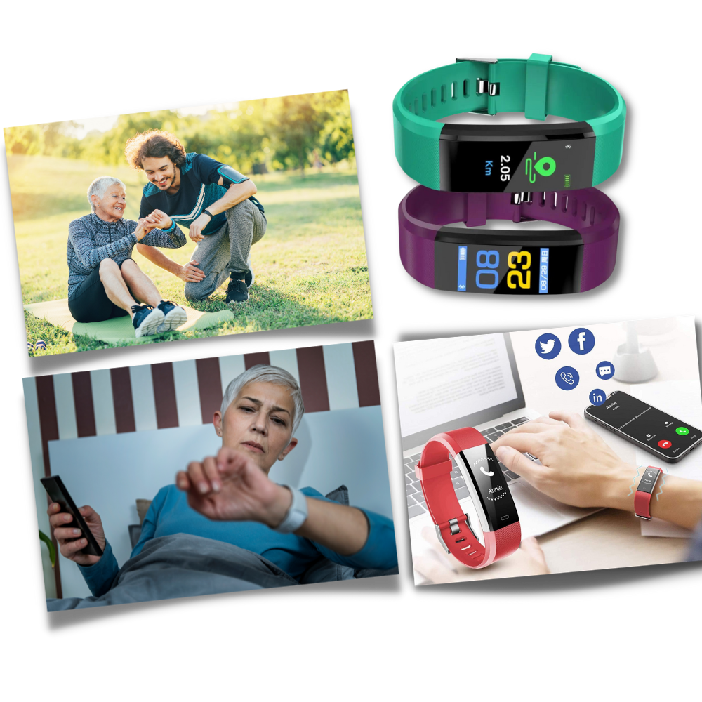 VitaWatch | Smartwatch dla seniorów z monitorem zdrowia i dużym ekranem LED | Karnz