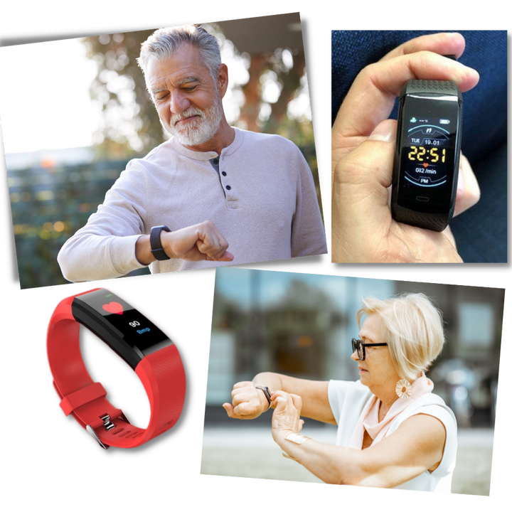 Smartwatch dla seniorów z pomiarem tętna i ciśnienia krwi | Karnz