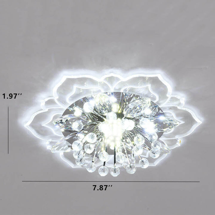 Karnz GlowPetal | LED Kryształowa Lampa sufitowa | Kształt kwiatu, RGB Zmiana koloru &amp; energooszczędna