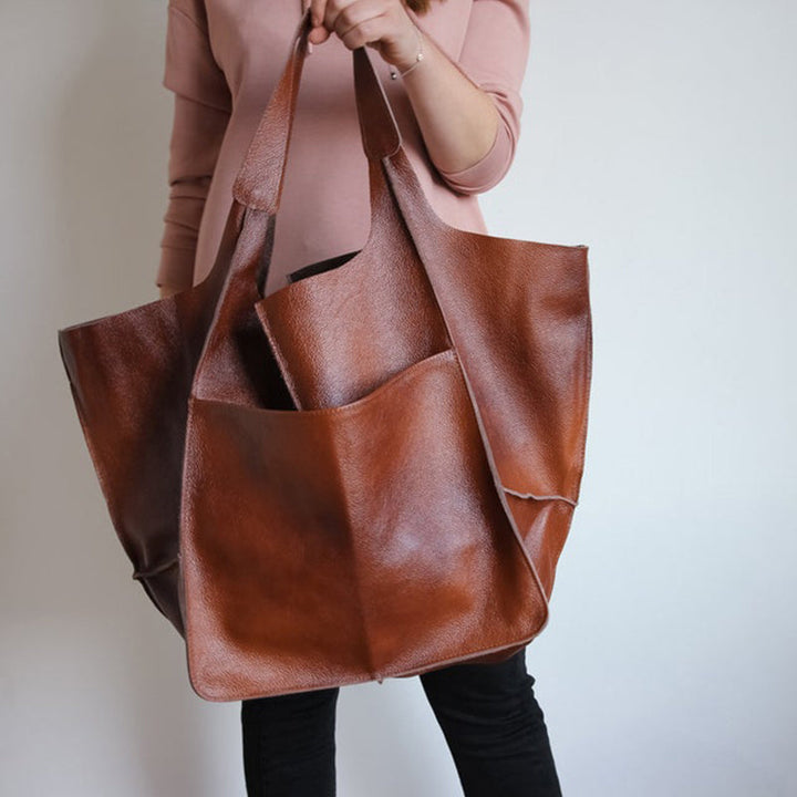 Oversize skórzana torba