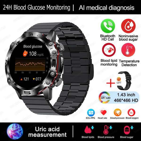 Inteligentny monitor zdrowia z monitorowaniem glukozy i EKG – HealthPro